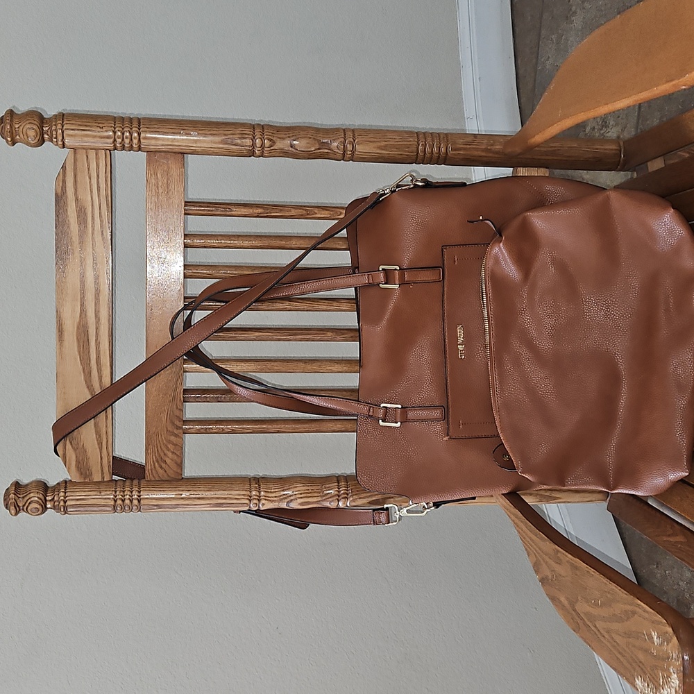 Steve Madden large leather tote NWOT